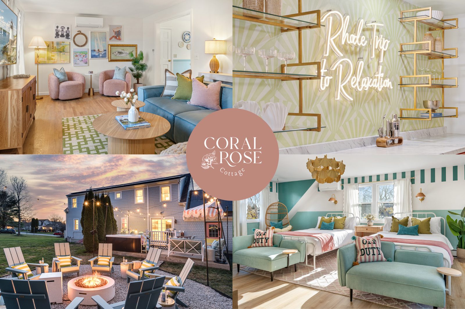 Coral Rose Cottage — interiors and exterior of the case study property