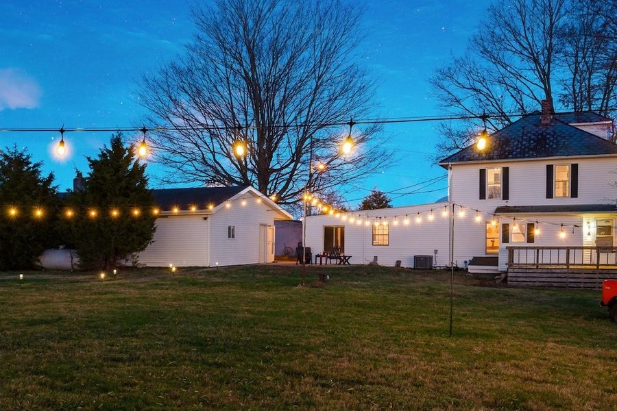 Converted barn movie theater